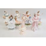 Collection of Royal Worcester Pastoral figurines to include 'Market Day', 'Goose Girl', 'Baker's