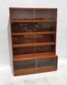 20th century Simplex five-section bookcase with sliding glass doors, 122cm wide