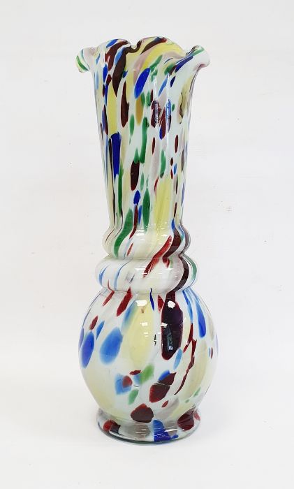 Large 1960's Murano glass "End of Day" spatter vase (37cm) - Image 2 of 3