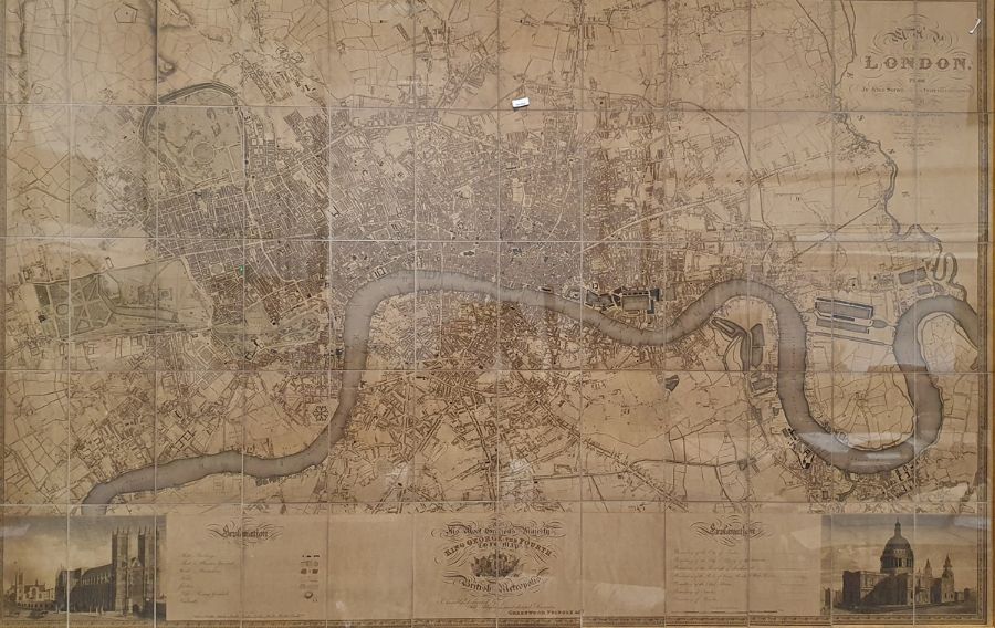 **** WITHDRAWN ***** Reproduction C & J Greenwood  'Map of London from an actual survey made in