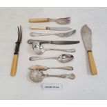 Large quantity of silver plated cutlery including part suite of fiddle pattern, fish knives and