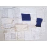 Assorted linen to include pillowcases, sheets, napkins, tablecloths, embroidered,  drawn thread,