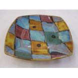 Dartington pottery dish, Petra Tilly quilt design, marked to reverse, 20cm wide