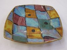 Dartington pottery dish, Petra Tilly quilt design, marked to reverse, 20cm wide