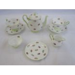 Shelley part tea service comprising of teapot, sugar bowl, milk jug, two cups and saucers and a