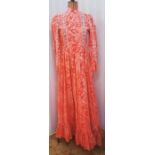 Three Laura Ashley vintage full-length dresses,  a Laura Ashley style dress in Liberty print silk, a