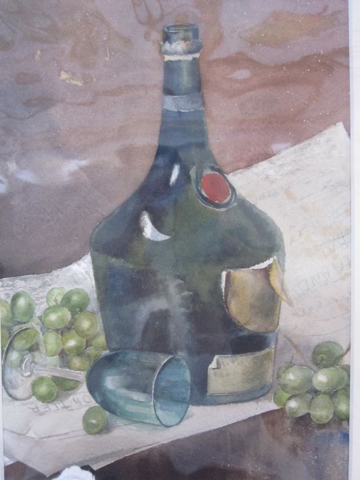 Frances Mary Towers (early 20th century school)  Watercolours Various still life studies, wine - Image 2 of 8