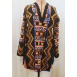 WITHDRAWN- Bill Gibb Byzantine, Kaffe Fassett knitted tunic Aztec design, three-quarter length, bell