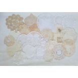 Large quantity of cotton and lace doilies, 80 plus approx. (1 box)