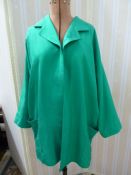 Green linen duster jacket, labelled Gail Hoppen