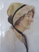 Frances Mary Towers (early 20th century school) Watercolour and pencil  Portrait studies, still life