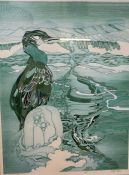 Peter Lyon (20th century) Limited edition print 'Cormorant Cast'  no. 26/50, signed in pencil
