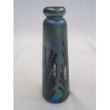 Loetz vase, tapered form, iridescent in purple, greens and whites, marked to base, 14.5cm high