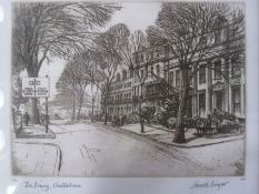 Harold Sayer (1930-1993)  Etching "The Priory, Cheltenham", limited edition, dated 1950, signed in