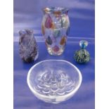 Kosta Boda clear glass bowl decorated with grapes, 13.5cm in diameter, 6cm high, a Hortons Poland