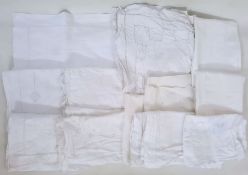 Quantity of assorted pillowcases to include embroidered cotton, drawn thread, etc., 20 plus (1 box)