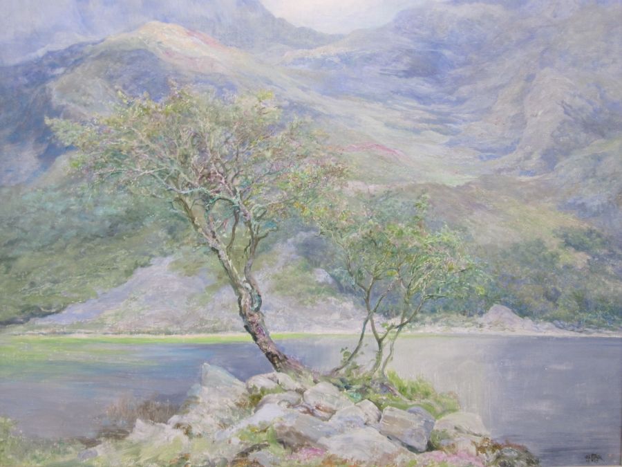 Welsh, 20th century school Oil on canvas "Llyn Cwnbychau, North Wales, May 1927", signed lower right - Image 2 of 2