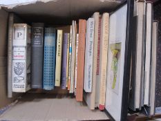 Various modern art books to include Max Ernest, Paul Klee, Salvador Dali, etc, a framed picture of