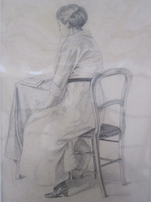 Frances Mary Towers (early 20th century school)  Pencil and watercolour  Various studies, portraits, - Image 2 of 10