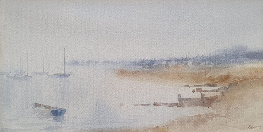 Alfred Keene (20th century school) Watercolours "Isle of Wight", signed lower right and 78, - Image 3 of 7