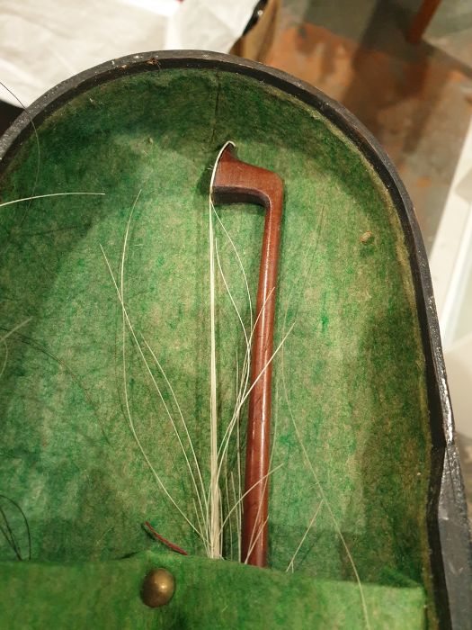 Violin with two-piece back, with two bows, in case and another violin in case and a soft case (3) - Image 19 of 20