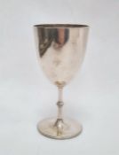 Victorian silver goblet, plain, London 1875, maker's mark worn, 3.5ozt approx. 14cm high approx.