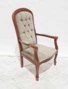 20th century armchair, green dralon upholstery