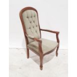 20th century armchair, green dralon upholstery