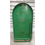 Green painted bagatelle board