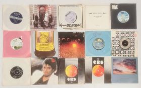 Approximately 400 single vinyl 45's from various artists including The Beatles, Sex Pistols, The