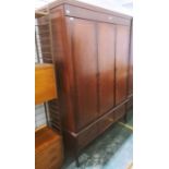 20th century modern three door wardrobe together with matching two door wardrobe (2)