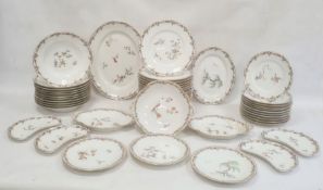 Limoges part dinner service by L Bernardaud & Co for Waring & Gillow of London, comprising 19 dinner