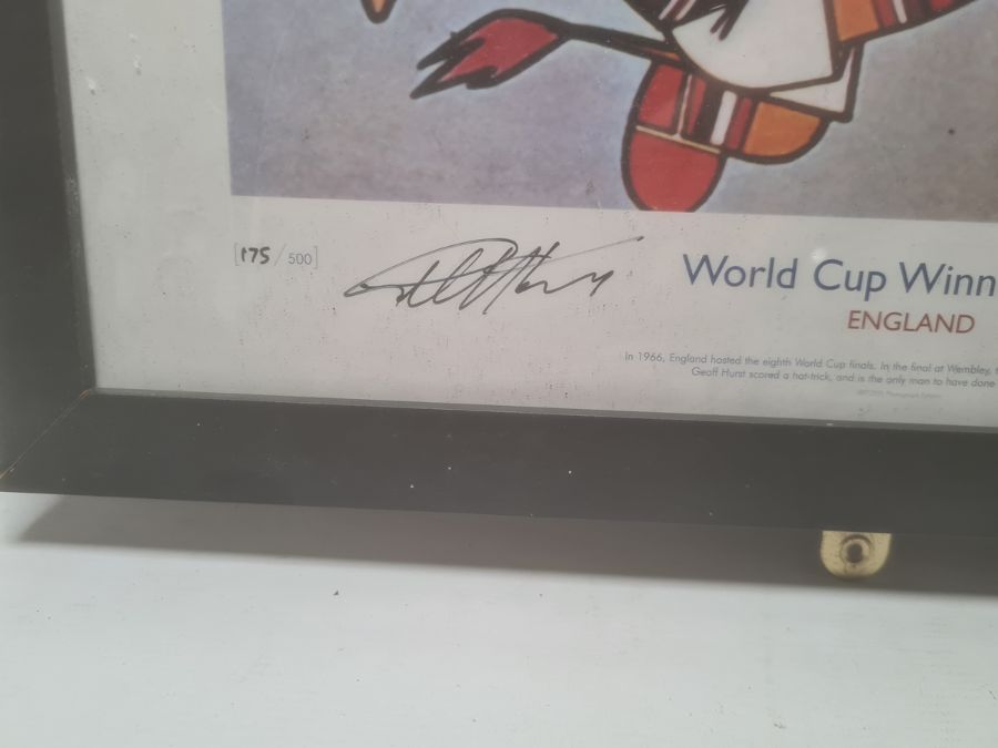 Limited edition poster of World Cup July 1966 with Sir Geoff Hurst's signature, with certificate - Image 2 of 3
