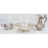 19th century French silver toilet suite by Auguste Louis Fizaine (1858-1879), comprising ewer, basin