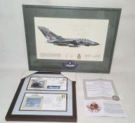 Concorde commemorative covers, two framed as one, from the 30th anniversary commercial flight,