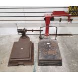 J Woolley Sons & Co Ltd, Manchester platform scales and another similar set of scales (2)