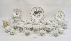 Large quantity of Portmeirion dinnerware in the 'Botanic Garden' pattern, including two circular