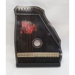 German mandolin zither in wooden case