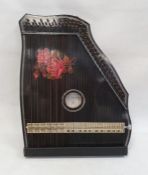 German mandolin zither in wooden case