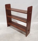 Possibly early 20th century Arts & Crafts/Cotswold School oak three-shelf open bookcase of simple