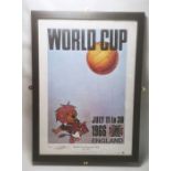 Limited edition poster of World Cup July 1966 with Sir Geoff Hurst's signature, with certificate