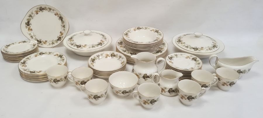 Quantity of Royal Doulton 'Larchmont' pattern tableware including a pair of circular tureens and