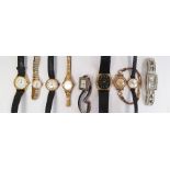 Lady's 9ct gold Swiss Empress wristwatch with rolled gold strap, lady's Iris wristwatch, lady's