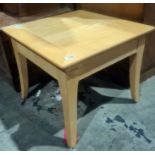 Modern square coffee table finished in maple, 49cm x 41.5cm