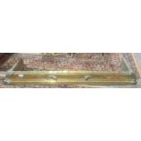 Brass fire curb, 130cm wide