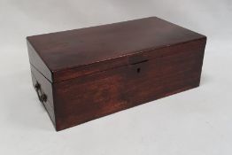 19th century mahogany writing slope plain form, 45cm x 16cm Condition Report Surface scratches and