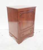 20th century yew single door hi-fi cabinet, 55cm x 82cm