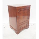 20th century yew single door hi-fi cabinet, 55cm x 82cm