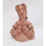 Terracotta bust by Mark Jones of Elizabeth Spriggs, as Beatrice in Much Ado About Nothing, Stratford