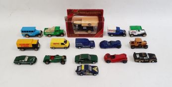 Quantity of diecast models including Corgi Jaguar XJS, Ford Capri 3.0S, Dinky Toys Jaguar,